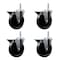 Service Caster 5 Inch Phenolic Wheel Swivel 34 Inch Threaded Stem Caster Set with Brake SCC SCC-TS20S514-PHR-PLB-34212-4 - alternate 1